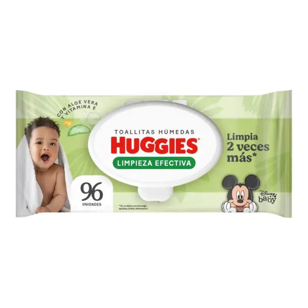 Toallas Húmedas Huggies Limpieza Efectiva 96und